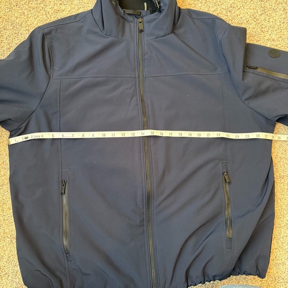 Mens Calvin Klein Winter Coat Snow Hooded  Faux Sherpa Lined Jacket XXL Navy - Picture 13 of 15